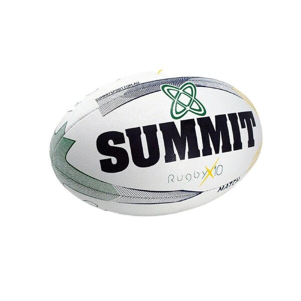 Summit Global X10 Durable Professional Rugby Match Union Ball Size 5 White