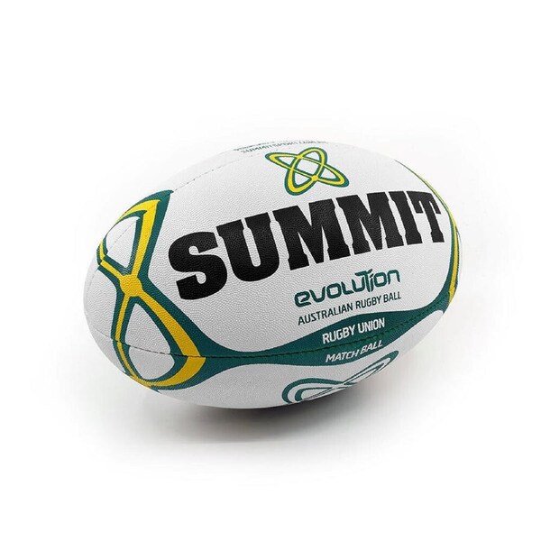 Summit Global Evolution Durable Professional Rugby Union Ball 2.0 Size 5 White
