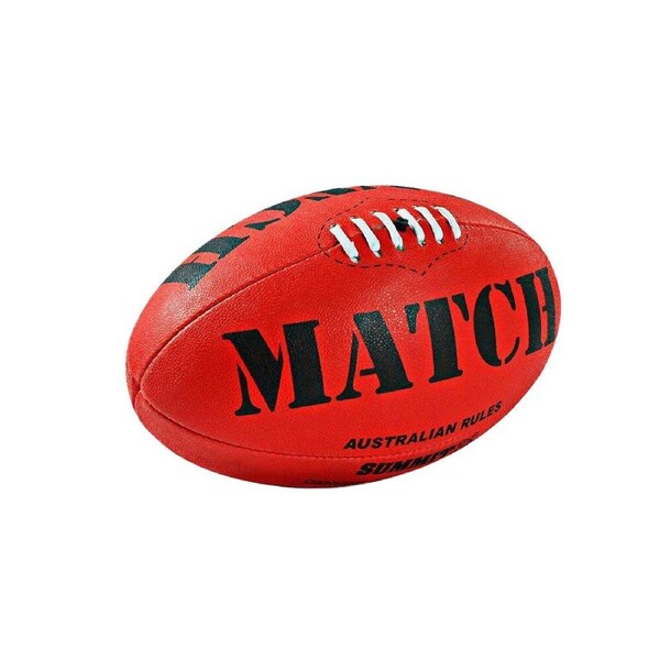 Summit Global Classic Aussie Rules Synthetic Leather Football Ball Size 5 Red