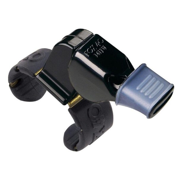 Fox 40 Summit Mini CMG Whistle Coach/Sports Accessory w/ Fingergrip Black