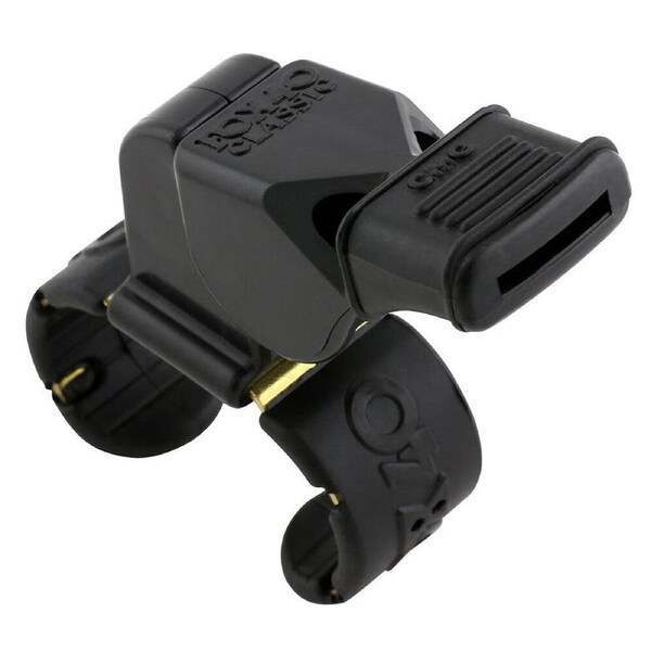 Fox 40 Summit Classic CMG Whistle Coach/Sports Accessory w/ Fingergrip Black
