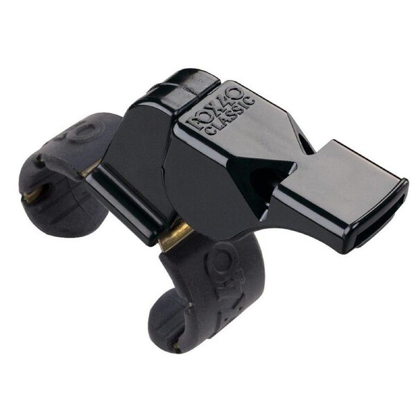 Fox 40 Summit Classic Whistle Coach/Sports Accessory w/ Fingergrip Black
