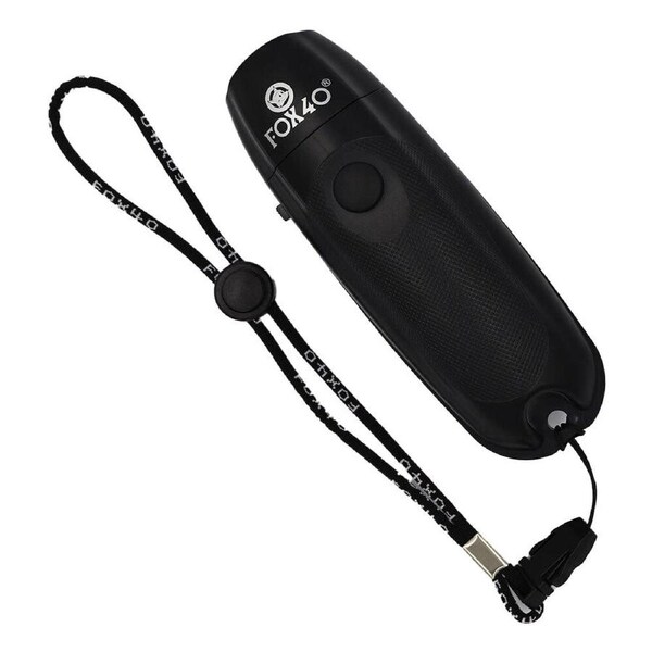 Fox 40 Summit Electronic Whistle Outdoor Sports Accessory w/ Loop Lanyard Black