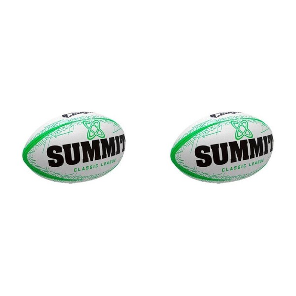 2PK Summit Global Advance Rugby League Synthetic Ball 3.0 Size 3 White/Yellow