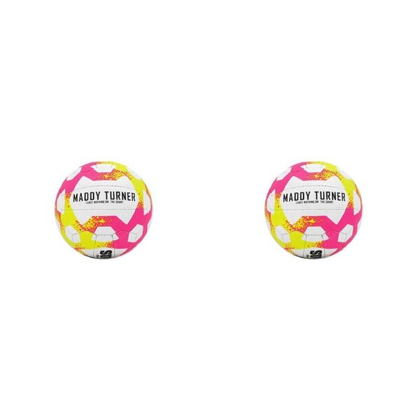 2PK Summit Global Rubber Advance X Netball by Maddy Turner Size 4 Pink/Yellow