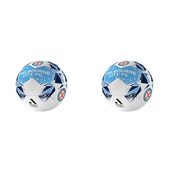 2PK A-League Melbourne City FC A-League Soft PVC Durable Soccer Ball Size 1 Blue