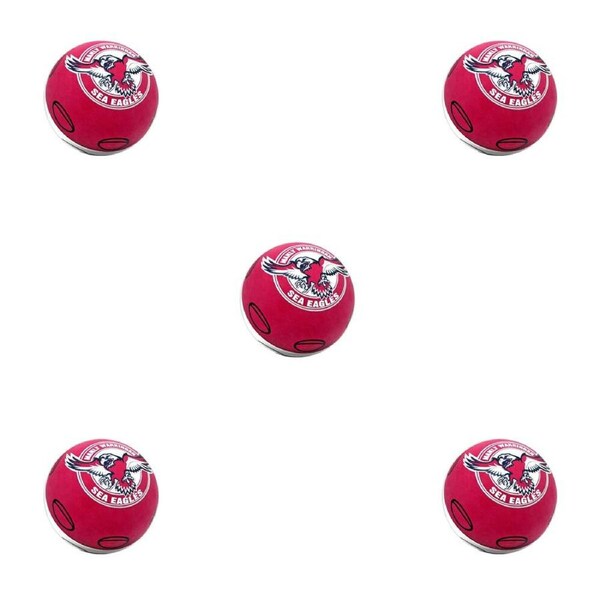 5PK NRL Manly-Warringah Sea Eagles Super-High Bounce Ball 60mm Sport Toy Blue