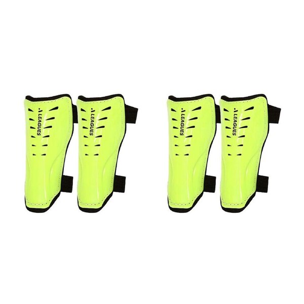 4pc A-League Slip In Soccer Shin Guards Soccer/Football Gear Size M Assorted