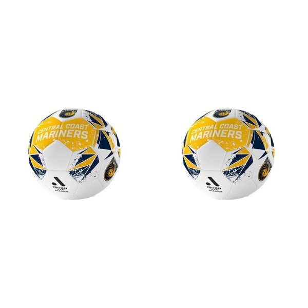 2PK A-League Central Coast Mariners A-League Soft PVC Soccer Ball Size 1 Yellow