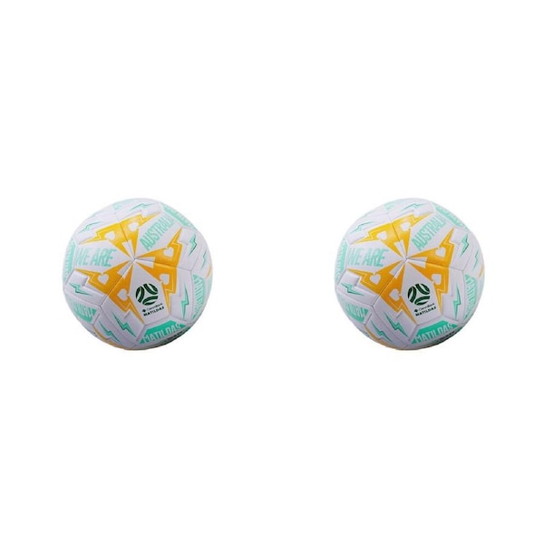 2PK MATILDAS Australias Womens Football Lightning PVC Soccer Ball Size 5 Mint