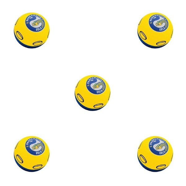 5PK NRL Parramatta Eels NRL Super-High Bounce Ball 60mm Kids Sports Toy Yellow