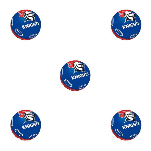 5PK NRL Newcastle Knights NRL Super-High Bounce Ball 60mm Kids Sports Toy Navy