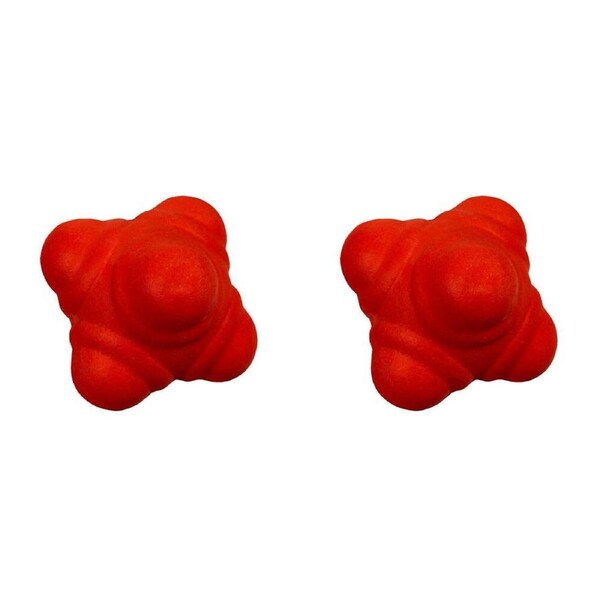 2PK Summit Global Rubber Multi Sport Reaction Ball 7cm Reflex Training Ball Red