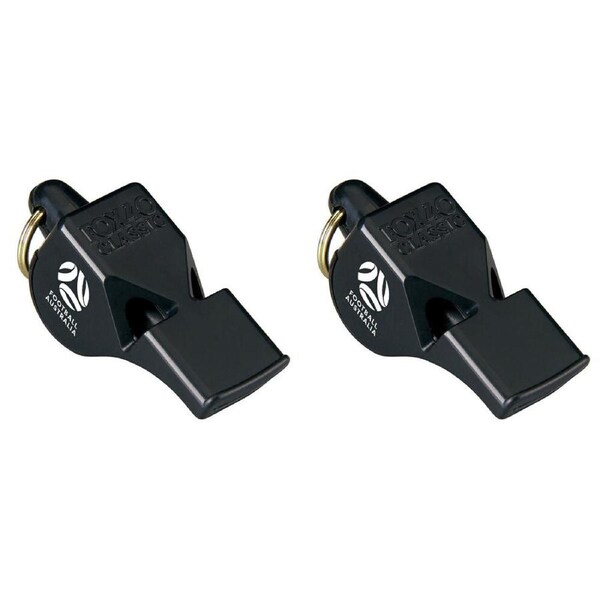 2PK Fox 40 Summit Whistle Sports Accessory Official Football Australia Black