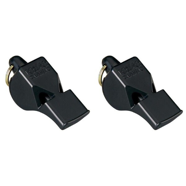 2PK Fox 40 Summit Classic Whistle Coaching/Training Sports Accessory Black