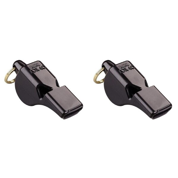 2PK Fox 40 Summit Mini Whistle Outdoor Coaching/Training Sports Accessory Black
