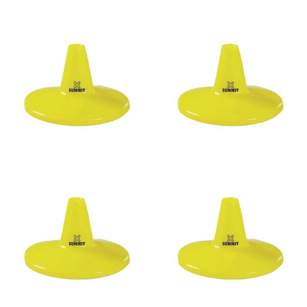 4PK Summit Global Plastic Softball/Baseball Batting Tee Large 25x12cm Yellow