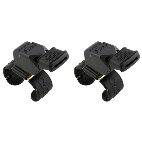 2PK Fox 40 Summit Classic CMG Whistle Coach/Sports Accessory w/ Fingergrip Black