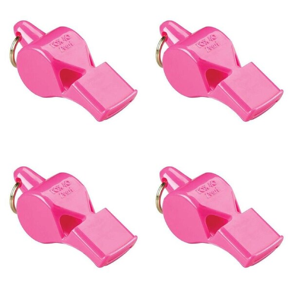 4PK Fox 40 Summit Pearl Whistle Outdoor Coaching/Training Sports Accessory Pink