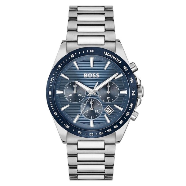 BOSS by Hugo Boss Stainless Steel Blue Dial Chronograph Men's Watch - 1514240