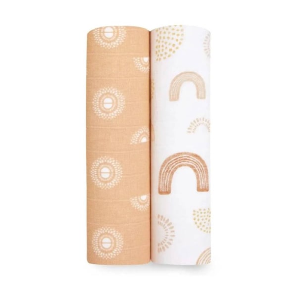 Aden + Anais Cotton Muslin Baby Swaddles Soft Breathable Keep Rising Set Pack of 2