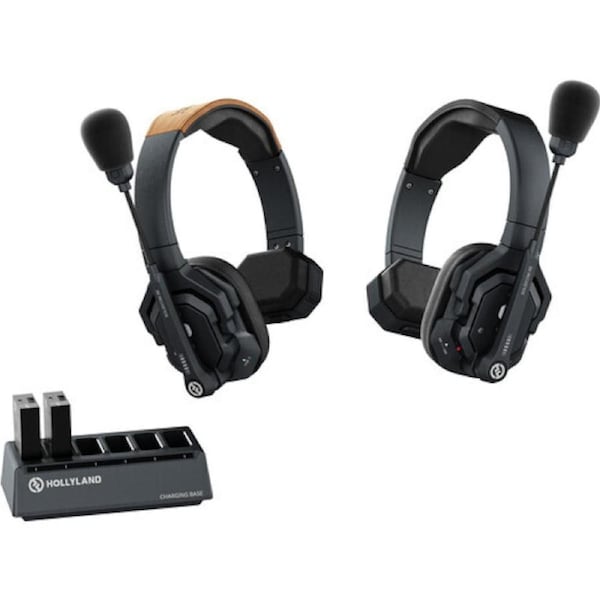 Hollyland Solidcom SE Global 2S 2-Person Full-Duplex Single-Ear Noise-Cancelling Headset Intercom System (2.4 GHz)