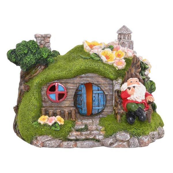 Gibson Gifts Garden Gnome House Solar LED Light Lawn/Yard Ornament Decor