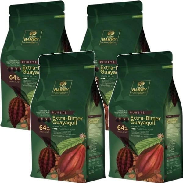 Cacao Barry Dark Extra Bitter Guayaquil 64% 5kg 4 Pack Bulk