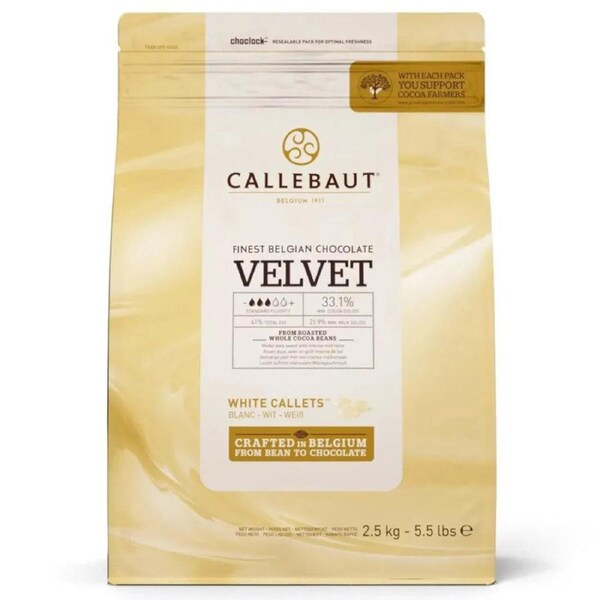 Callebaut Velvet White Chocolate Couverture Callets 2.5kg