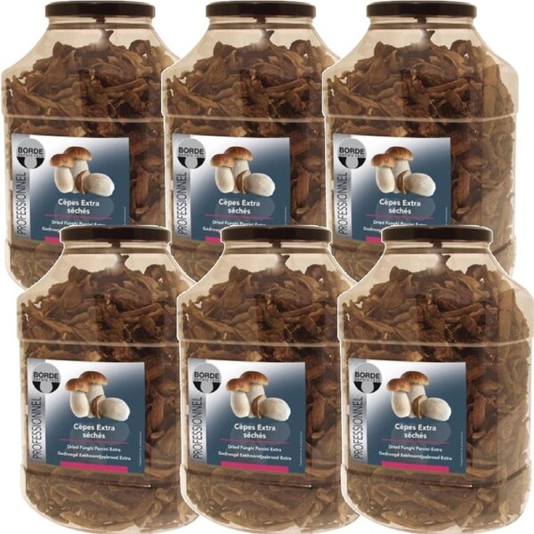 Borde Dried Ceps/Porcini Mushrooms Extra Dry 500g 6 Pack Bulk