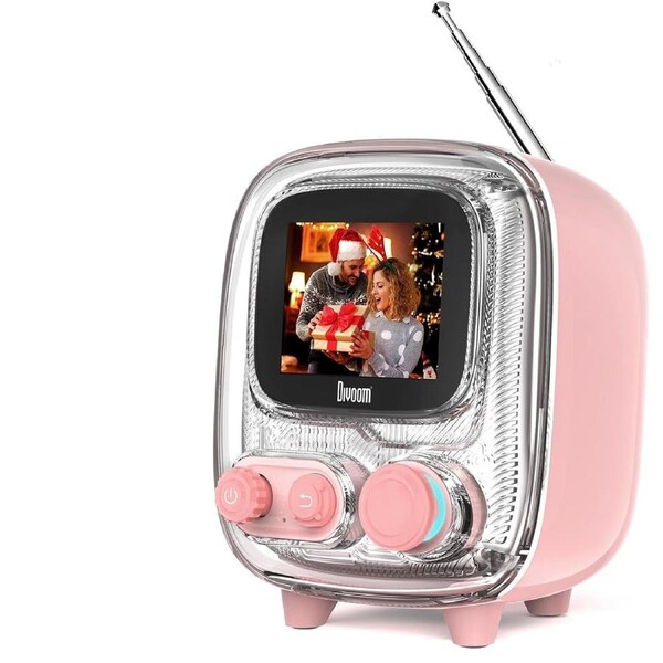 Divoom Tiivoo-2 Photo Album & Lyrics Speaker - Pink