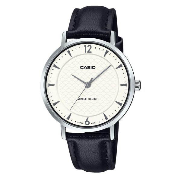 Casio Standard Analog Leather Strap White Dial Quartz LTP-VT04L-7A2 Ladies Watch
