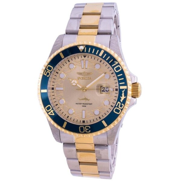 Invicta Pro Diver Champagne Dial Date 30022 Quartz Analog 100M Mens Watch