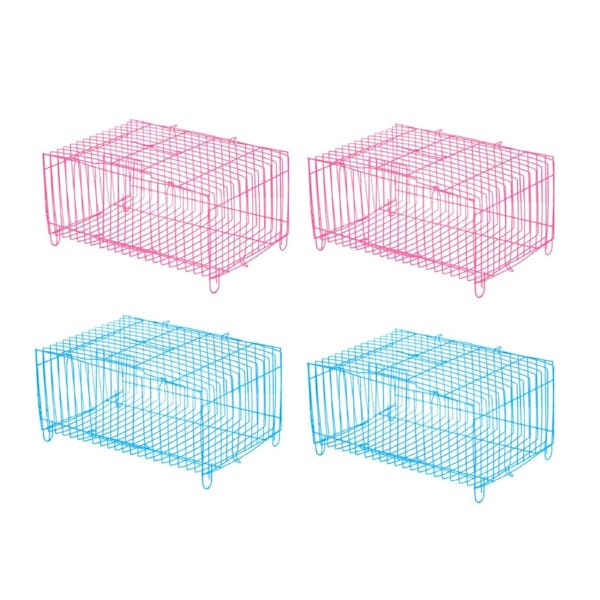 4pcs Wire Simple Bird Cage Hamster Cage Portable Small Animal Enclosure Set