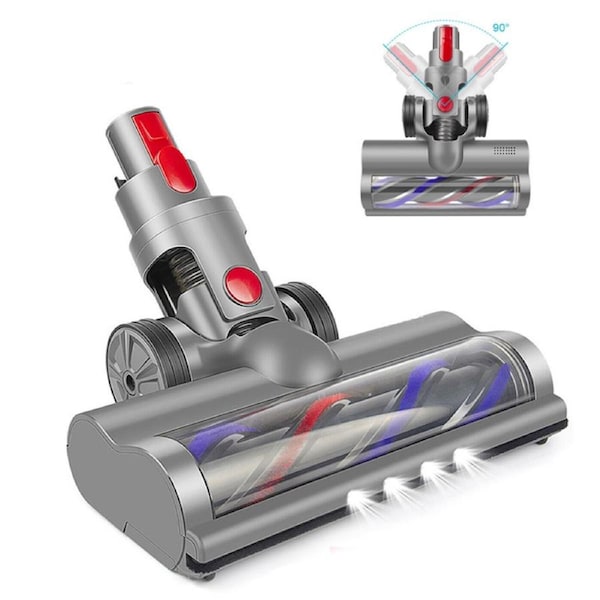 OZNALA Vacuum Cleaner Head, Roller Brush for Dyson V7 V8 V10 V11 V15 Turbo Brush Vacuum Motorhead Cleaner Soft Roller Cordless Brush Powerful Suction Soft Roller Gentle on Timber Floor