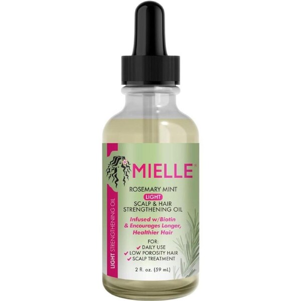 Mielle Rosemary Mint Light Scalp & Hair Strengthening Oil, Biotin Infused, 59 mL