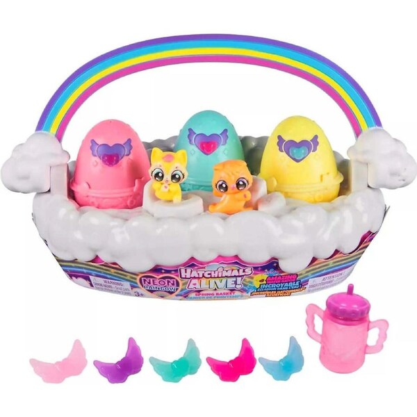 Hatchimals Alive! - Neon Rainbow Spring Basket