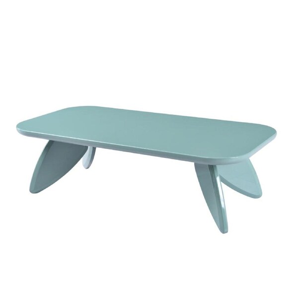Raimon Furniture Wes Funky Playful Vibrant Rectangular Coffee Tea Table Mint Gloss