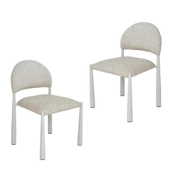 Raimon Furniture Set Of 2 Lavita Mohair Fabric Kitchen Dining Side Chair Autumn