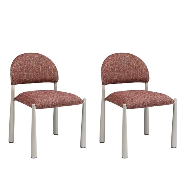 Raimon Furniture Set Of 2 Lavita Mohair Fabric Kitchen Dining Side Chair Sunset