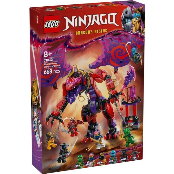 LEGO NINJAGO Thunderfang Dragon of Chaos Ninja Toy Set 71832