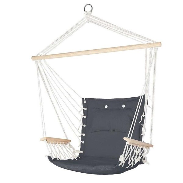 Relaxing Single Hanging Swing Outdoor Indoor Hammock Padded Chair 100x60x138cm
