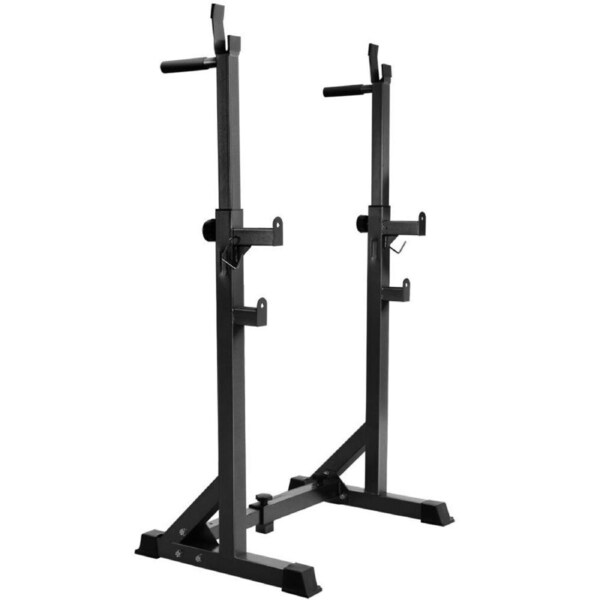 Squat Rack Home Gym Fitness Barbell Weight Bench Press Lifting Stand 58-85x64 cm