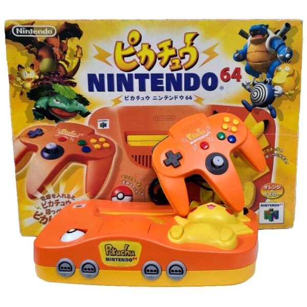 Nintendo 64 Pikachu Orange Japanese Limited Edition Console N64 Boxed NTSC-J (Preowned)