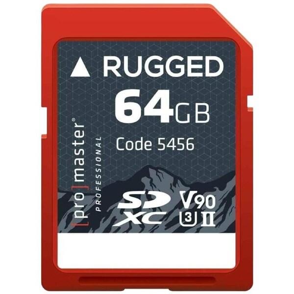 ProMaster SDXC Rugged CINE 64GB 300MB/s UHS-II U3 V90 Professional Memory Card