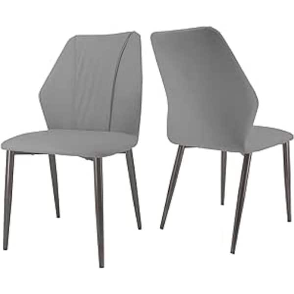 2PCS Luxury Leather Kitchen Dining Chairs