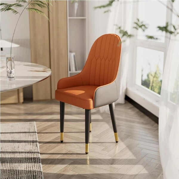 2x High-End Microfiber Leather Dining Chairs