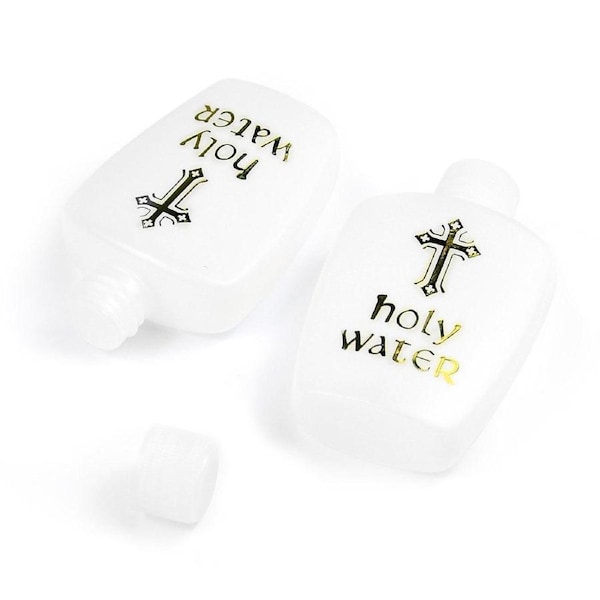 10XHoly Water Bottle Gold For Cross Plastic Portable Holy Water Container Easter