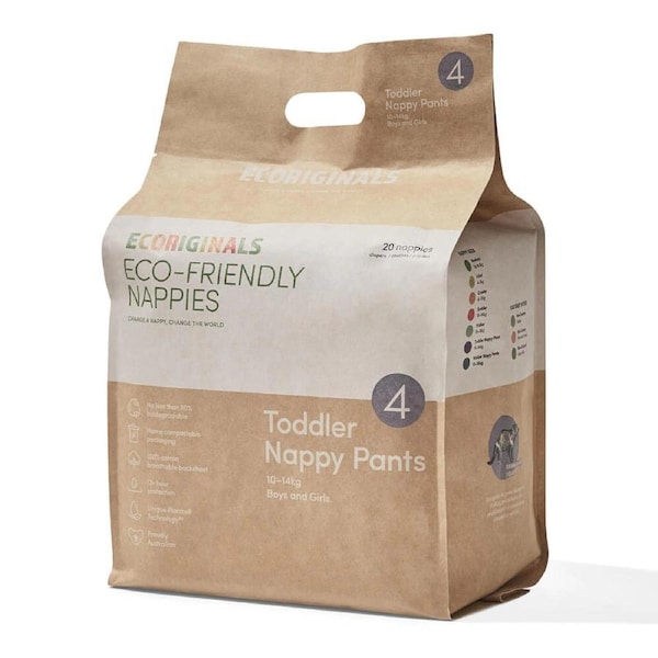 Ecoriginals Eco-Friendly Nappy Pants Toddler 10 - 15kg (6 x 18) 108's