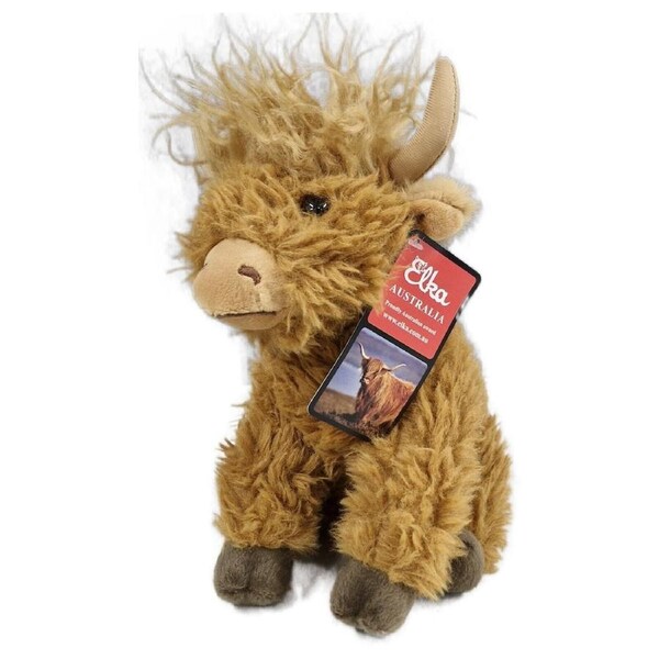 Elka Australia Plush Toy - Cow Angus Highland 20cm
